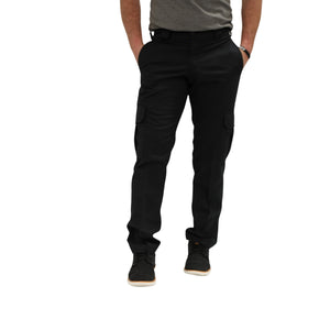 Dickies Men’s Flex Slim Straight Cargo Pants – Stretch Work Pants with Utility Pockets, Ideal for Uniform or Office Wear, Black, 36W x 30L