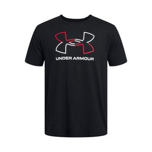 Under Armour Men's Global Foundation Short Sleeve T Shirt, (001) Black/Red/White, 3X-Large