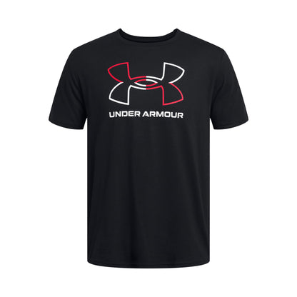 Under Armour Men's Global Foundation Short Sleeve T Shirt, (001) Black/Red/White, 3X-Large