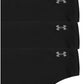 Under Armour Women's 3-pack Pure Stretch No Show Thong Underwear, All-day Comfort Fit & Ultra-soft, Black Solid, Medium