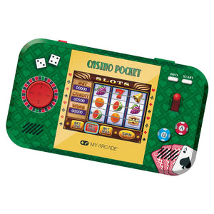My Arcade Casino Pocket: Retro Casino Arcade Game, 30 Games, Rechargeable Battery, Includes Travel Case and Screen Protector, Roulette, Poker, Blackjack — Like New