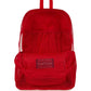JanSport Eco Mesh Backpack, Red Tape, 17” x 12.5” x 6” - Large Semi-Transparent Bag for Adults with Laptop Sleeve, Padded Back Panel, Red Tape