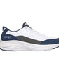 Skechers Men's Contour Foam Cozy Fit Hands Free Slip-in Sneaker,White/Navy,10