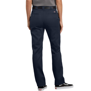 Dickies womens Flex Slim Fit Work Utility Pants, Dark Navy, 8 US