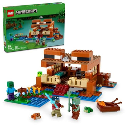 LEGO Minecraft The Frog House Building Toy for Kids, Minecraft Toy Featuring Animals, a Toy Boat and Mob Figures, Gaming Gift for Girls and Boys Ages 8 and Up, 21256