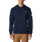 Columbia Mens Trek Long Sleeve Hoodie, Collegiate Navy/CSC Sleeve Logo, XX-Large