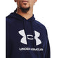 Under Armour Men's Rival Fleece Logo Hoodie, (410) Midnight Navy / / White, Large Tall