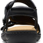 Clarks Women's Laurieann Bell Sandal, Black Leather, 9