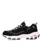 Skechers Women's D'Lites - Me Time Lace Up Fashion Sneakers, Black/Rose Gold, 9