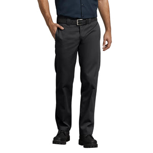 Dickies Mens Flex Work Slim Straight Fit Pants, Black, 28W x 30L US