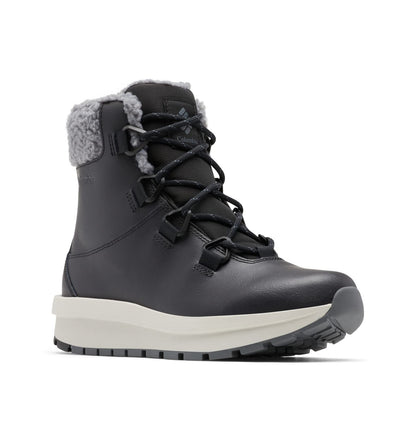 Columbia Womens Moritza Insulated Waterproof Snow Boot, Black/Graphite, 10