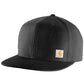 Carhartt Mens Firm Duck Flat Brim Baseball caps, Black, One Size US