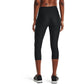 Under Armour Womens HeatGear Armour High Waisted Pocketed No-Slip Capri , Black (001)/White , X-Small