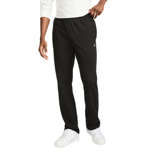 Champion Men's Open-Bottom Lounge Pants, Standard Fit, Lightweight 100% Cotton, Available in Regular and Big & Tall, Black, XX-Large
