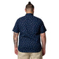Columbia Mens Rapid Rivers Printed Short Sleeve Shirt, Collegiate Navy Deserted, Small