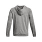 Under Armour Men's Rival Fleece Hoodie, (025) Castlerock Light Heather / / White, Medium