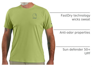 Carhartt Men's Standard Force Sun Defender Lightweight Short-Sleeve Logo Graphic T-Shirt, Algae Green, Medium