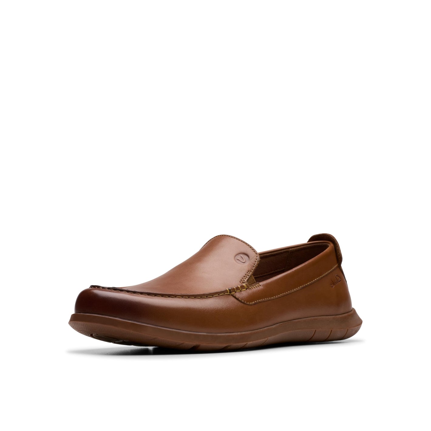 Clarks Collection Men's Flexway Step Loafer, Tan Leather, 8.5 M US