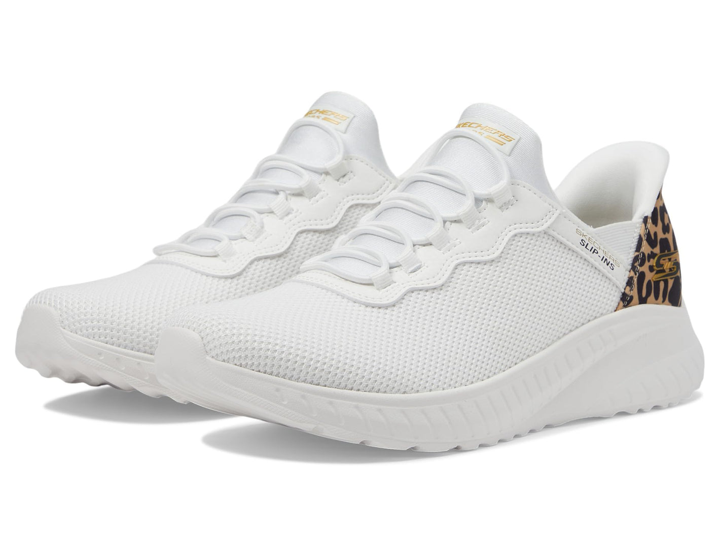Skechers Women's Hands Free Slip-Ins Bobs Squad Chaos-Seize The Hour Sneaker, White, 11