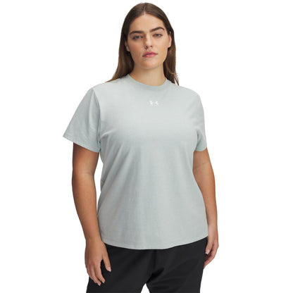 Under Armour Womens Rival Core Short Sleeve T Shirt, (348) Silica Green / / White, 2X