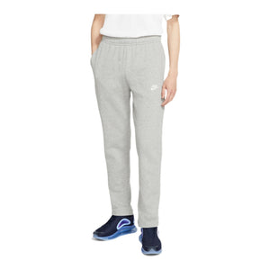 Nike Men's NSW Club Pant Open Hem, Dark Grey Heather/Mattelic Silver/White, 4X-Large