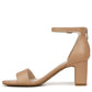 LifeStride Womens Florence Ankle Strap Block Heel Dress Sandals Camel 9.5 M