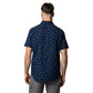 Columbia Mens Rapid Rivers Printed Short Sleeve Shirt, Collegiate Navy Deserted, Small