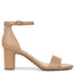 LifeStride Womens Florence Ankle Strap Block Heel Dress Sandals Camel 9.5 M