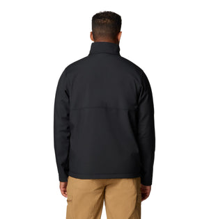 Columbia Mens Ascender Softshell Full Zip Rain Jacket, Black, 2X Tall