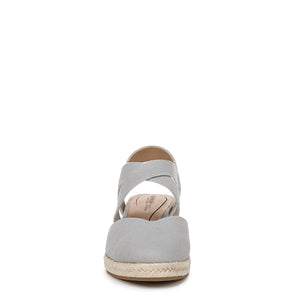 LifeStride Womens Kimball Espadrille Wedge Sandal Cloudy Grey 8 M