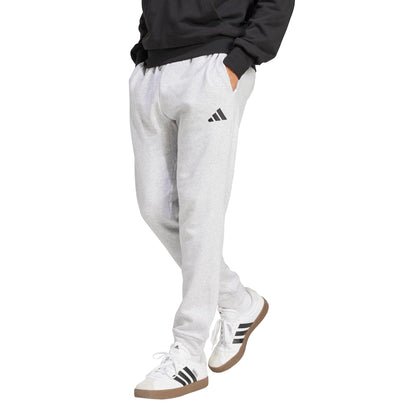 Adidas Mens Essentials Feel Cozy Fleece Sportswear Pants, Light Grey Heather/Black, XX-Large