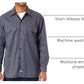 Dickies Men's Long Sleeve Work Shirt, Charcoal, Small