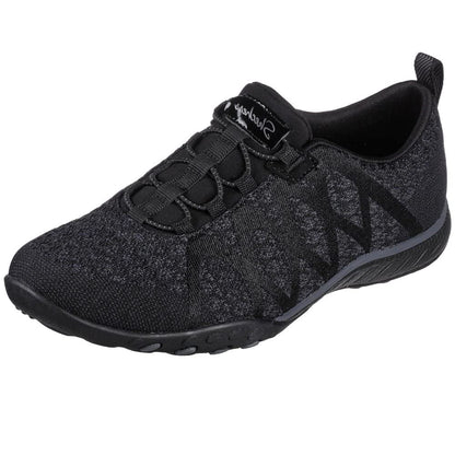 Skechers Women's Breathe Easy-Infi Knity Sneaker, Black, 9