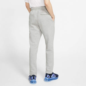 Nike Men's NSW Club Pant Open Hem, Dark Grey Heather/Mattelic Silver/White, 4X-Large