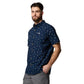 Columbia Mens Rapid Rivers Printed Short Sleeve Shirt, Collegiate Navy Deserted, Small