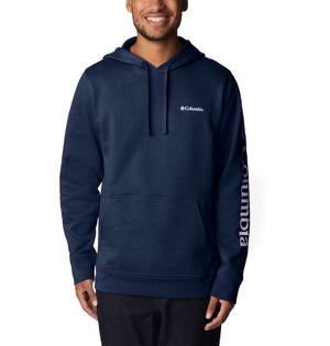 Columbia Mens Trek Long Sleeve Hoodie, Collegiate Navy/CSC Sleeve Logo, XX-Large