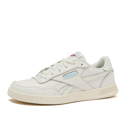 Reebok Women's Court Advance Sneakers, Chalk/Blue Pearl/Vector Red, 8.5