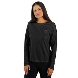 Carhartt Women's Force Sun Defender Lightweight Long-Sleeve Graphic T-Shirt, Black, Large