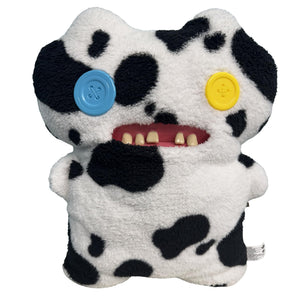 ZURU Fugglers Bigg Fuggs - Big Funny Ugly Monster Plush - 17 inches (Gaptooth McGoo (Cow Print))
