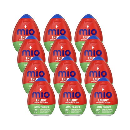 Mio Energy Green Thunder Liquid Water Enhancer 1.62 Fl Oz (Pack of 12)