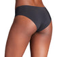 Under Armour Women's 3-pack Pure Stretch No Show Hipster Underwear, All-day Comfort Fit & Ultra-soft, Black Solid, X-Small