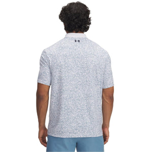 Under Armour Men's Matchplay Printed Golf Polo White/Blue Smoke/Midnight Navy Large