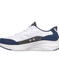 Skechers Men's Contour Foam Cozy Fit Hands Free Slip-in Sneaker,White/Navy,10