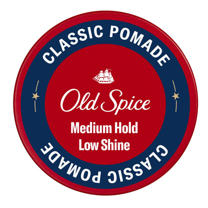 Old Spice Mens Hair Pomade, Medium Hold, Low Shine, Mens Hair Styling, 2.22 oz