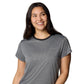 Columbia Women's BlueVista Hill Short Sleeve Crew, Black Heather, Small