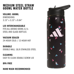 adidas Insulated Water Bottle – Multiple Sizes – Sports, Gym & Everyday Use