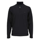 Tommy Hilfiger Mens Long Sleeve Fleece Quarter Zip Pullover Sweatshirt, Jet Black, XX-Large US