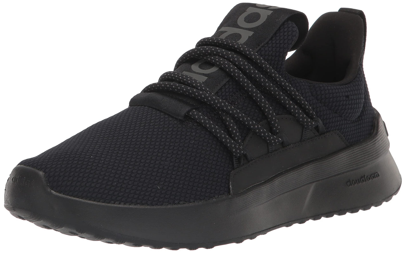 adidas Men's Lite Racer Adapt 5.0 Running Shoe, Black/Black/Grey (Wide), 11