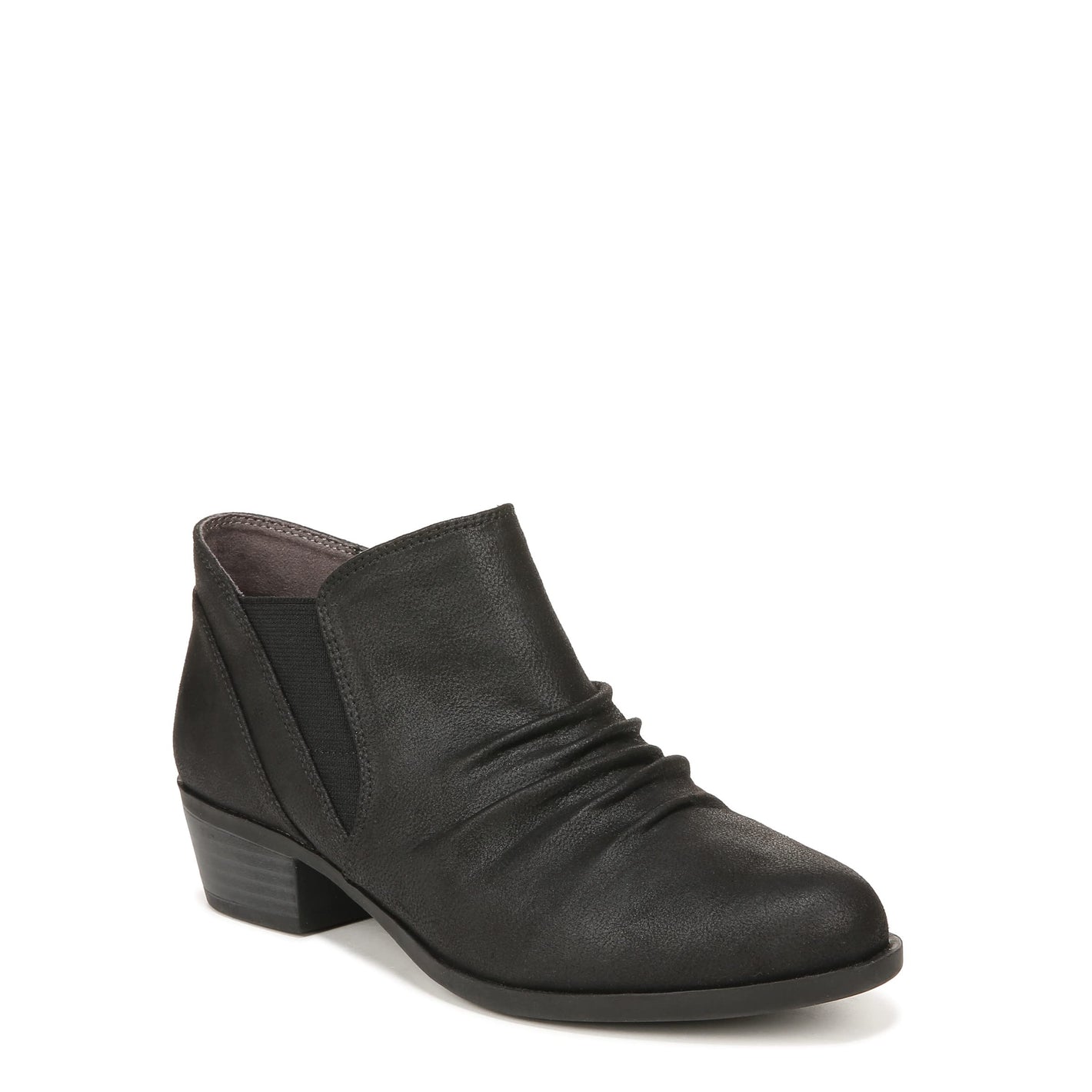 LifeStride Womens Aurora Block Heel Ankle Booties Black Smooth 5 M
