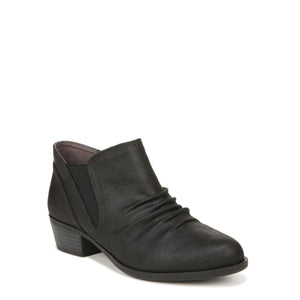 LifeStride Womens Aurora Block Heel Ankle Booties Black Smooth 5 M